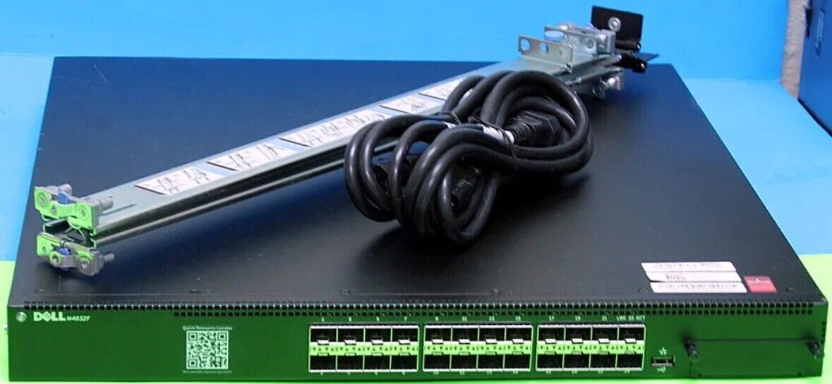 Dell Networking N4032F 32 Port Switch with Dual Power and Rails