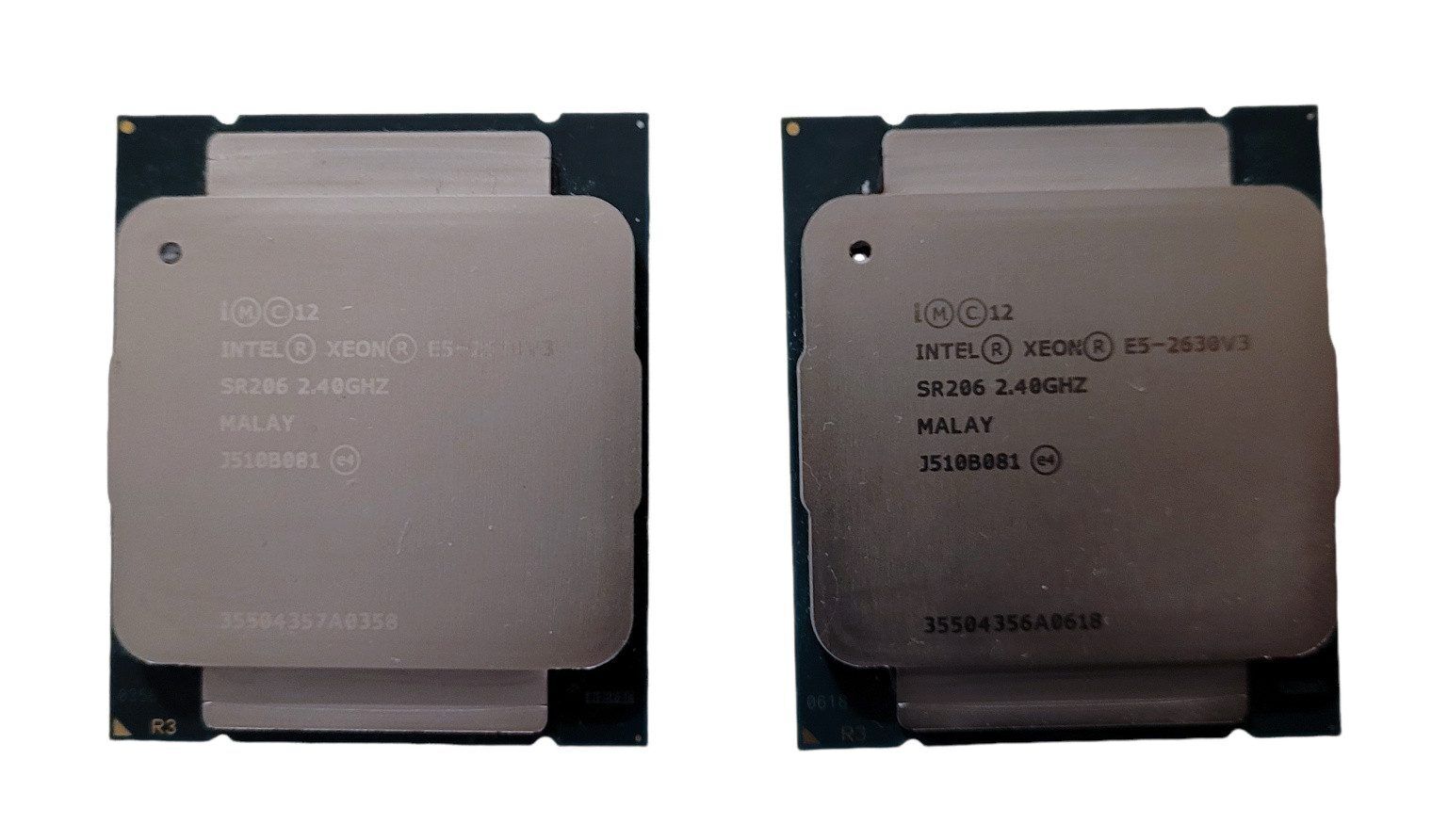 Matched Pair Intel Xeon E5-2630 V3 2.4GHz 8-Core Processor CPU LGA2011 SR206