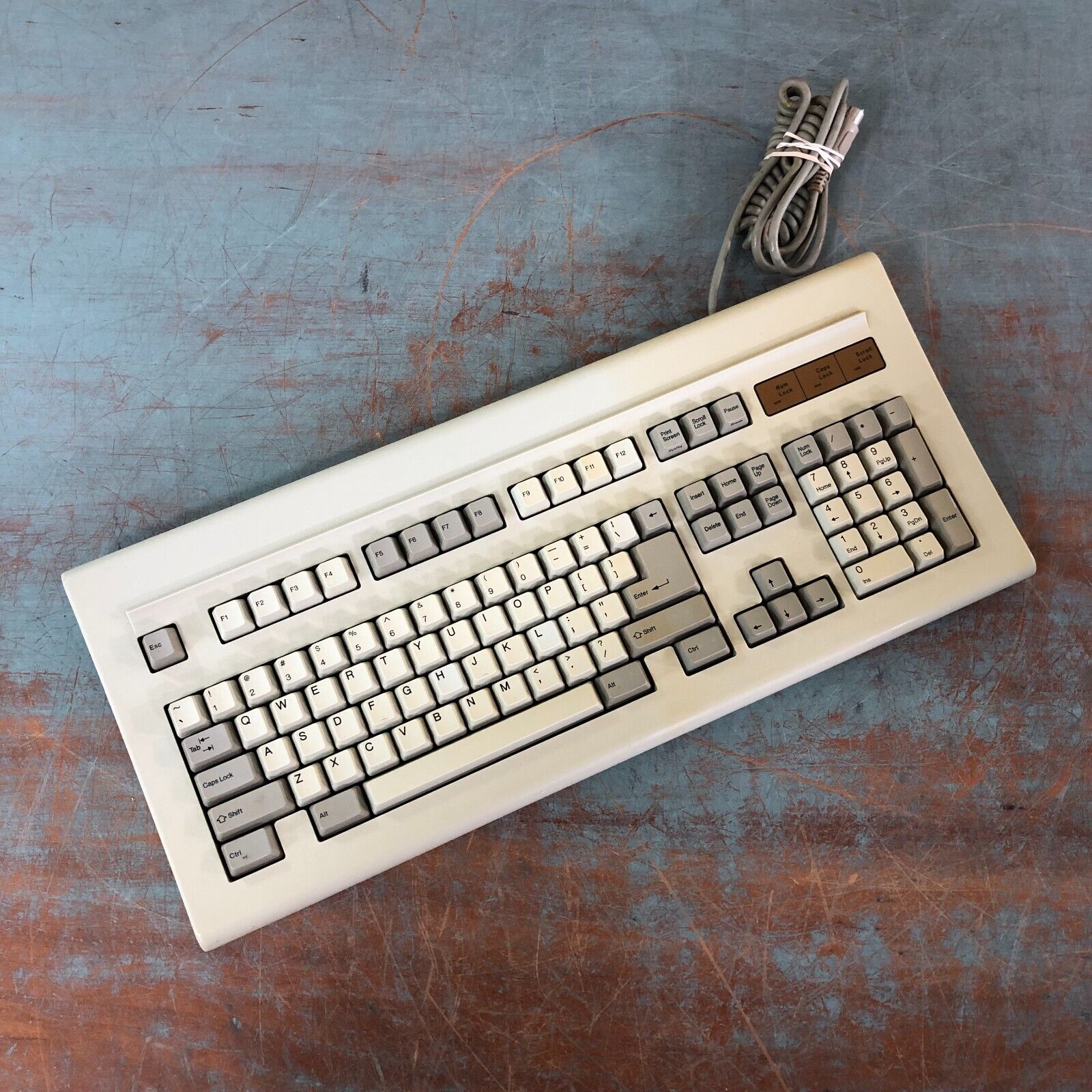 Vintage Chicony KB-5161 Clicky Mechanical AT Keyboard - White Alps Switches