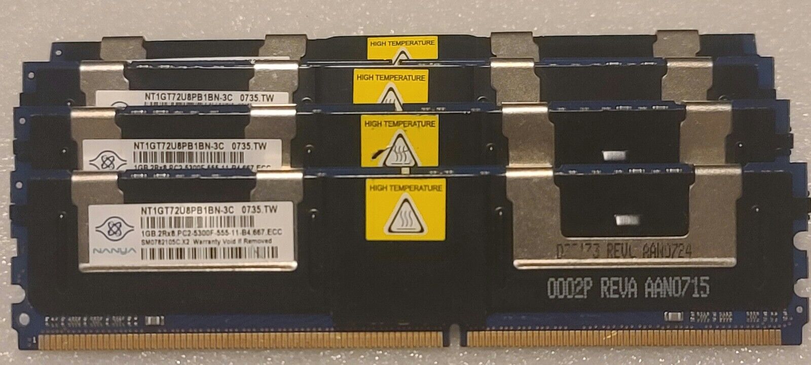 Nanya 4gb (4x 1gb 2rx8 Pc2-5300f Server Memory Module Nt1gt72u8pb1bn-3c )