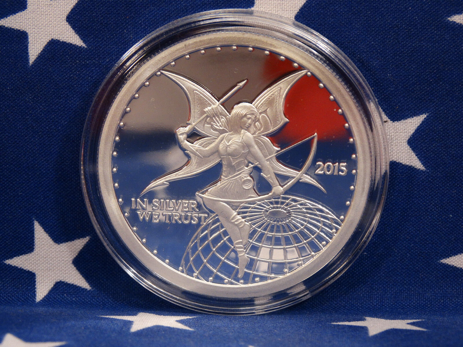 2015 Silverbug Fairy Uncirculated 1oz Troy .999 Fine Solid Silver Capsule Coin