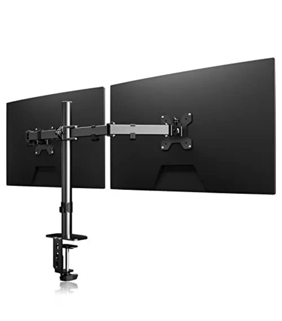 Suptek Dual LED LCD Monitor Desk Mount Heavy Duty Fully Adjustable Stand for ...