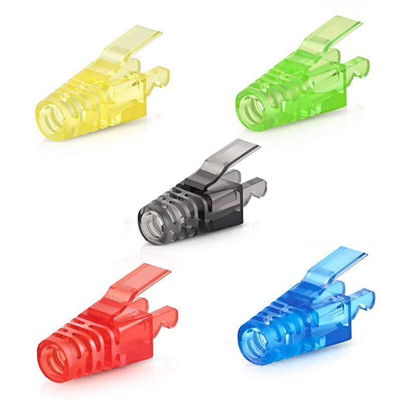 ZoeRax 100PCS Colorful RJ45 CAT6 Strain Relief Boots Connector for Standard CAT6