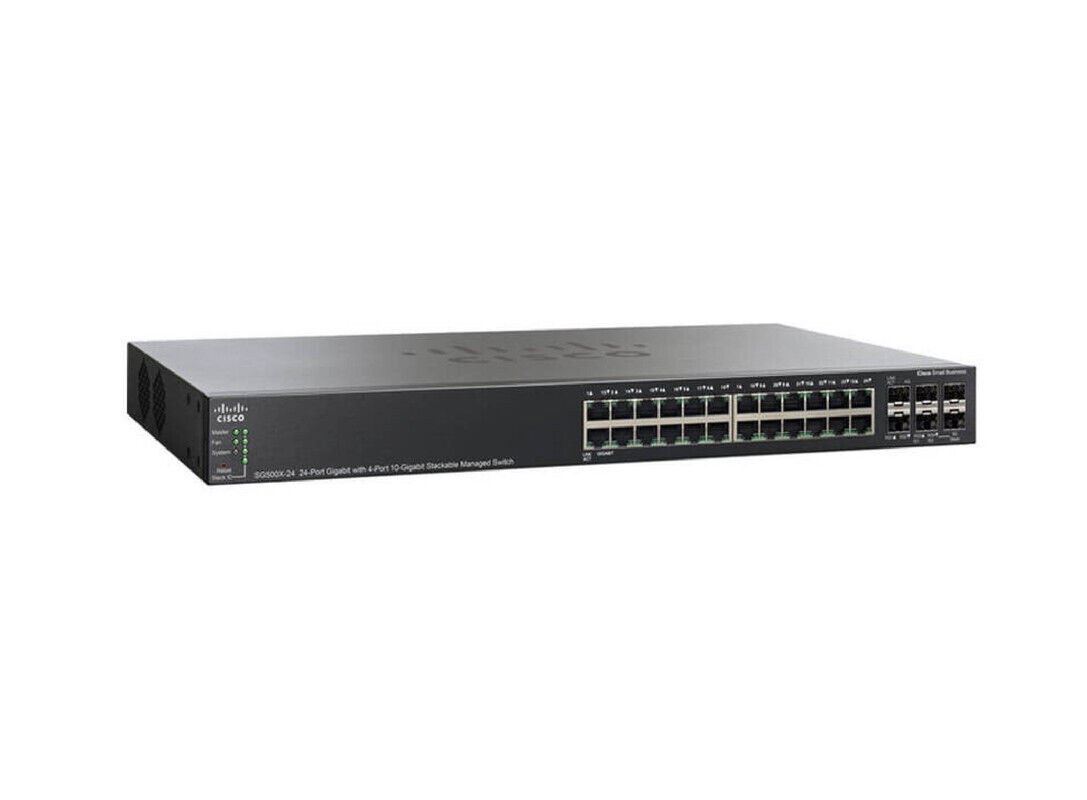 Cisco SG500X-24P-K9 Small Business 24 PoE Ethernet Port L3 Switch  1YearWarranty