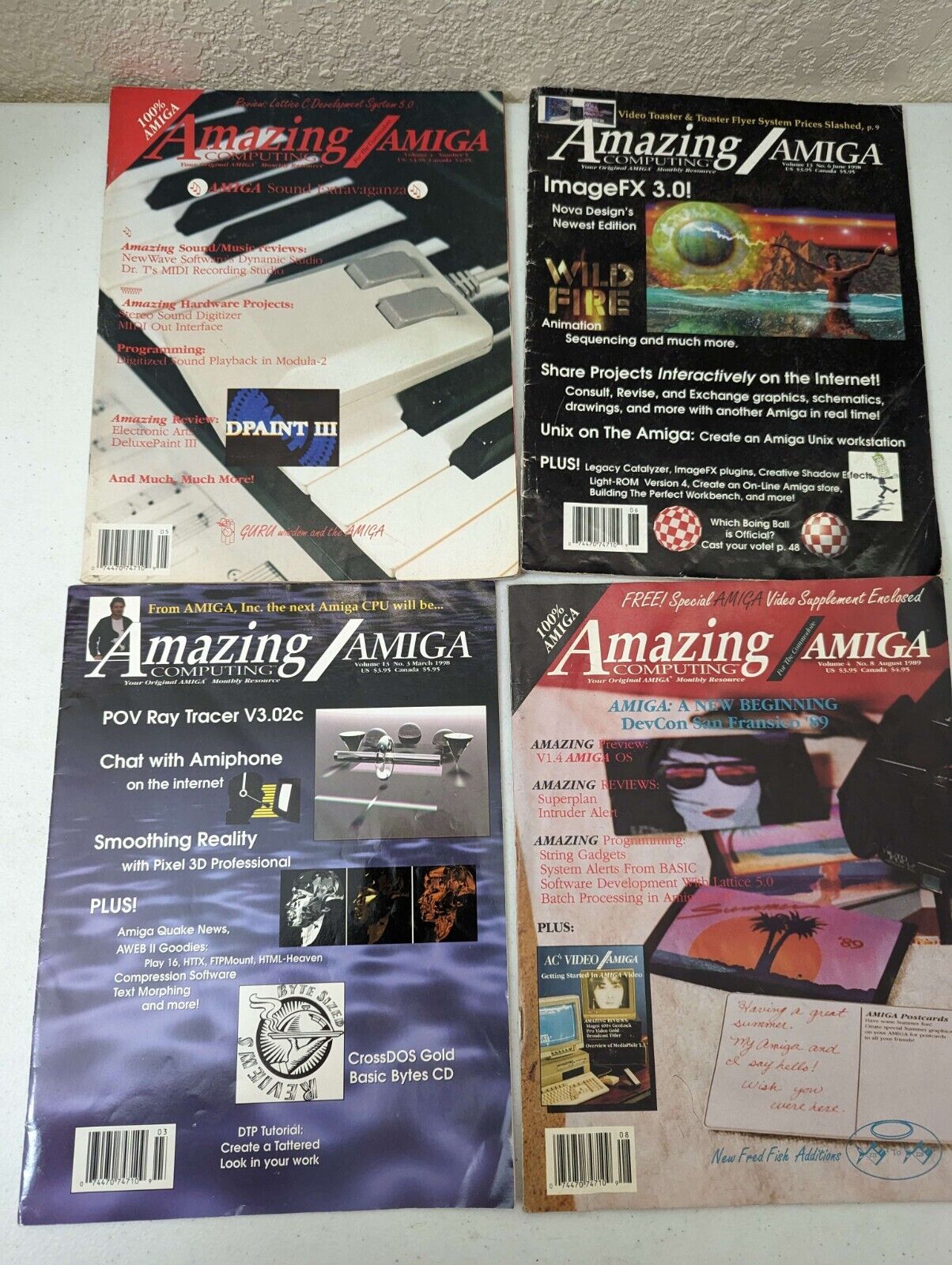 Lot of 14  Amazing Computing Magazine Commodore Amiga
