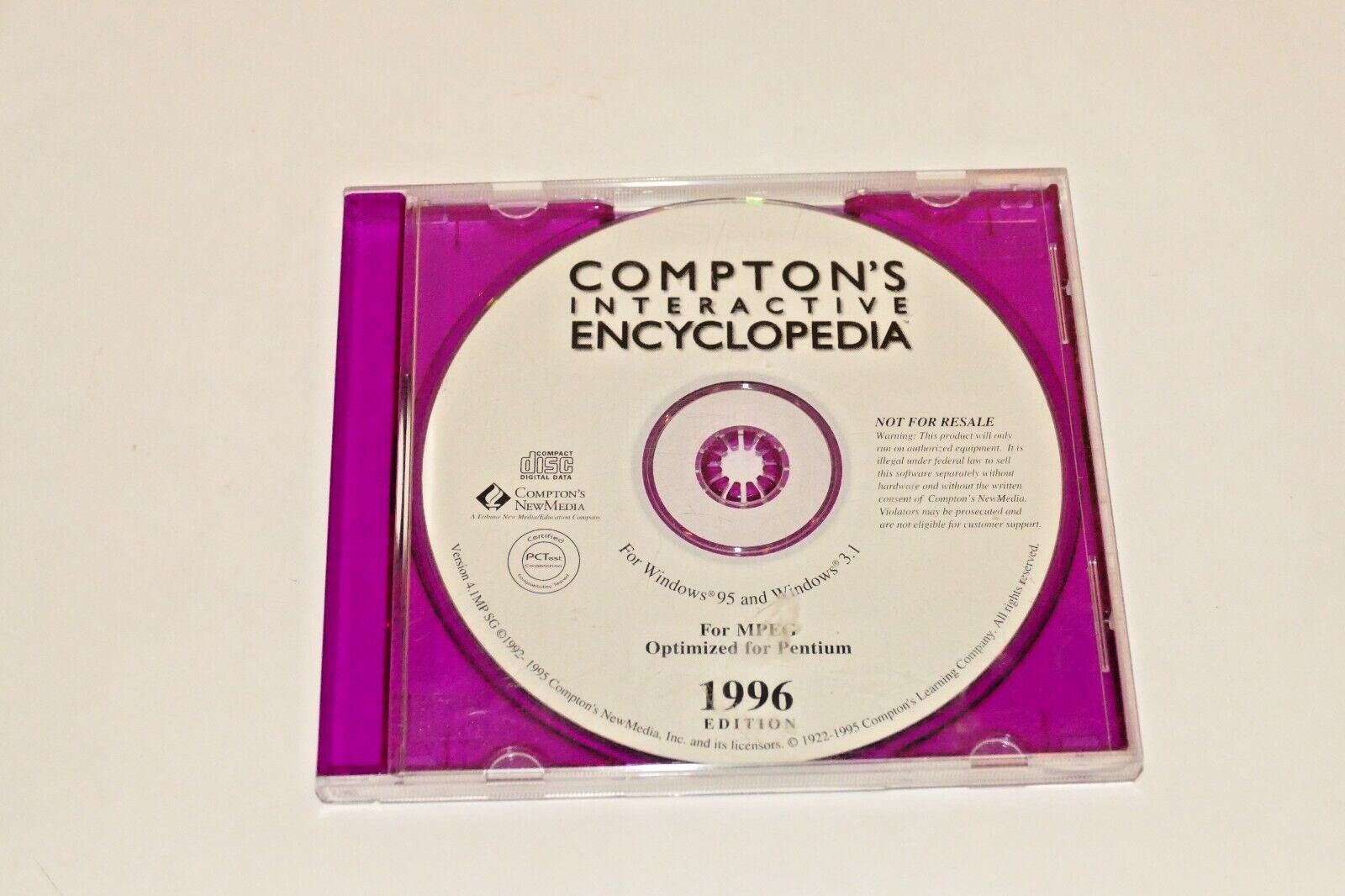 Learning Company Compton\'s Interactive Encyclopedia  1996 FOR MPEG