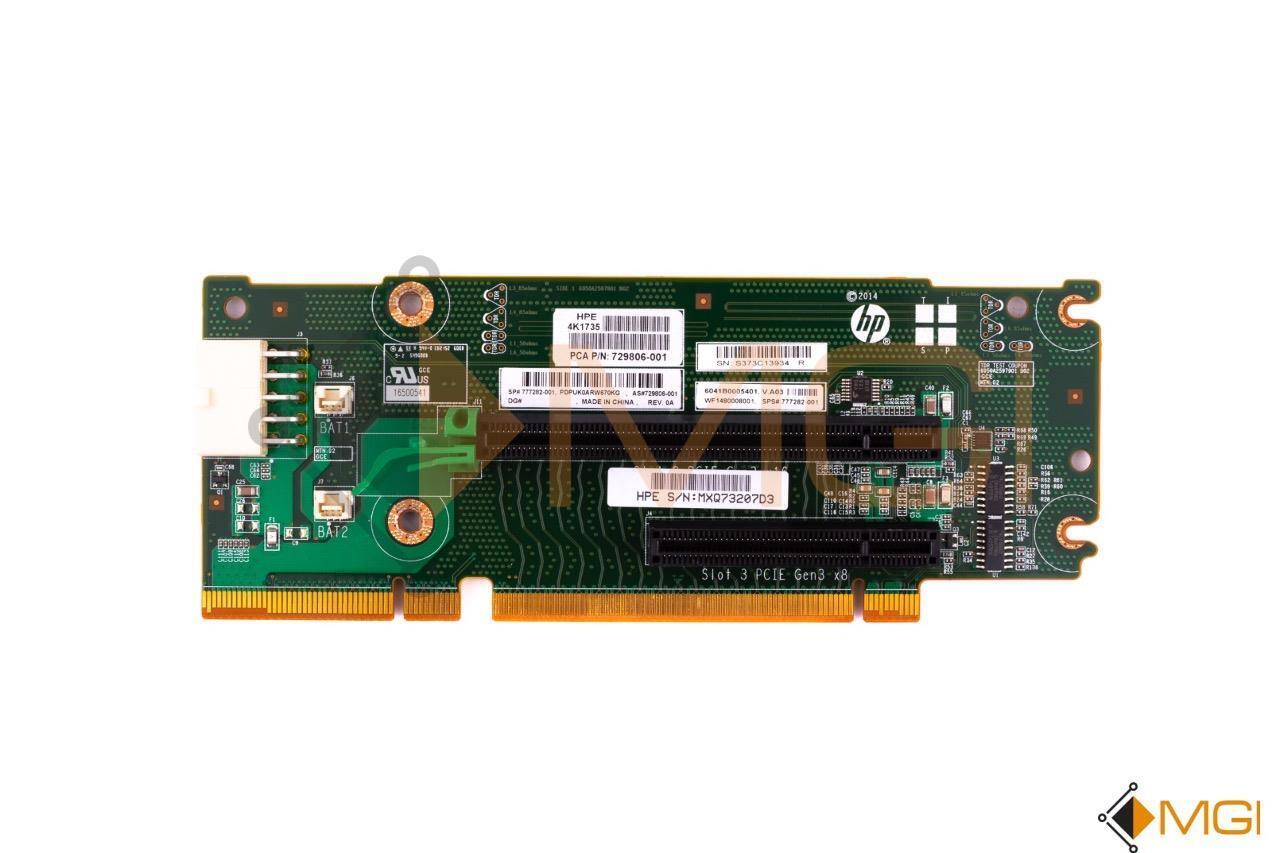 HP PROLIANT DL380 GEN9 PRIMARY OPTIONAL 2-SLOT PCIe // 777282-001