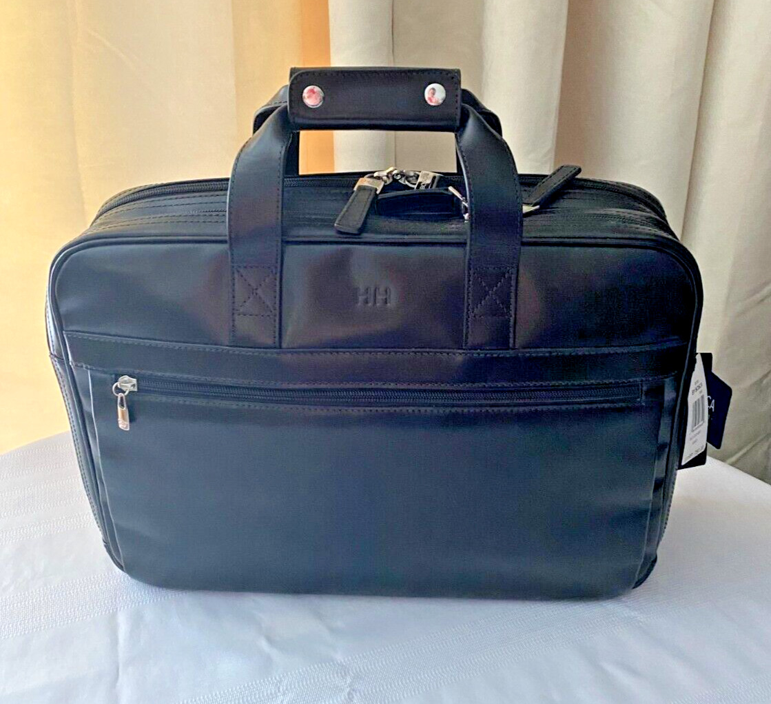 Bosca Old Leather Black Stringer Bag 817-59 Monogram HH - NWT $750