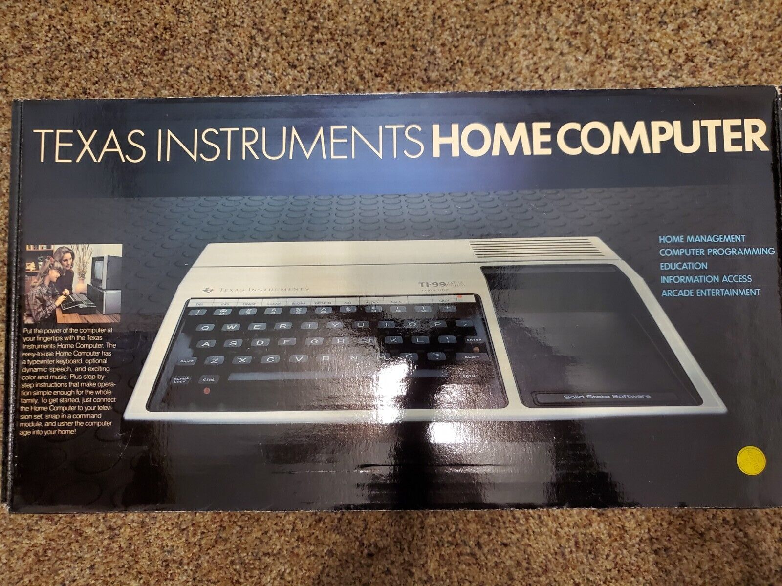 Texas Instruments TI-99/4a Computer Console Vintage in original box
