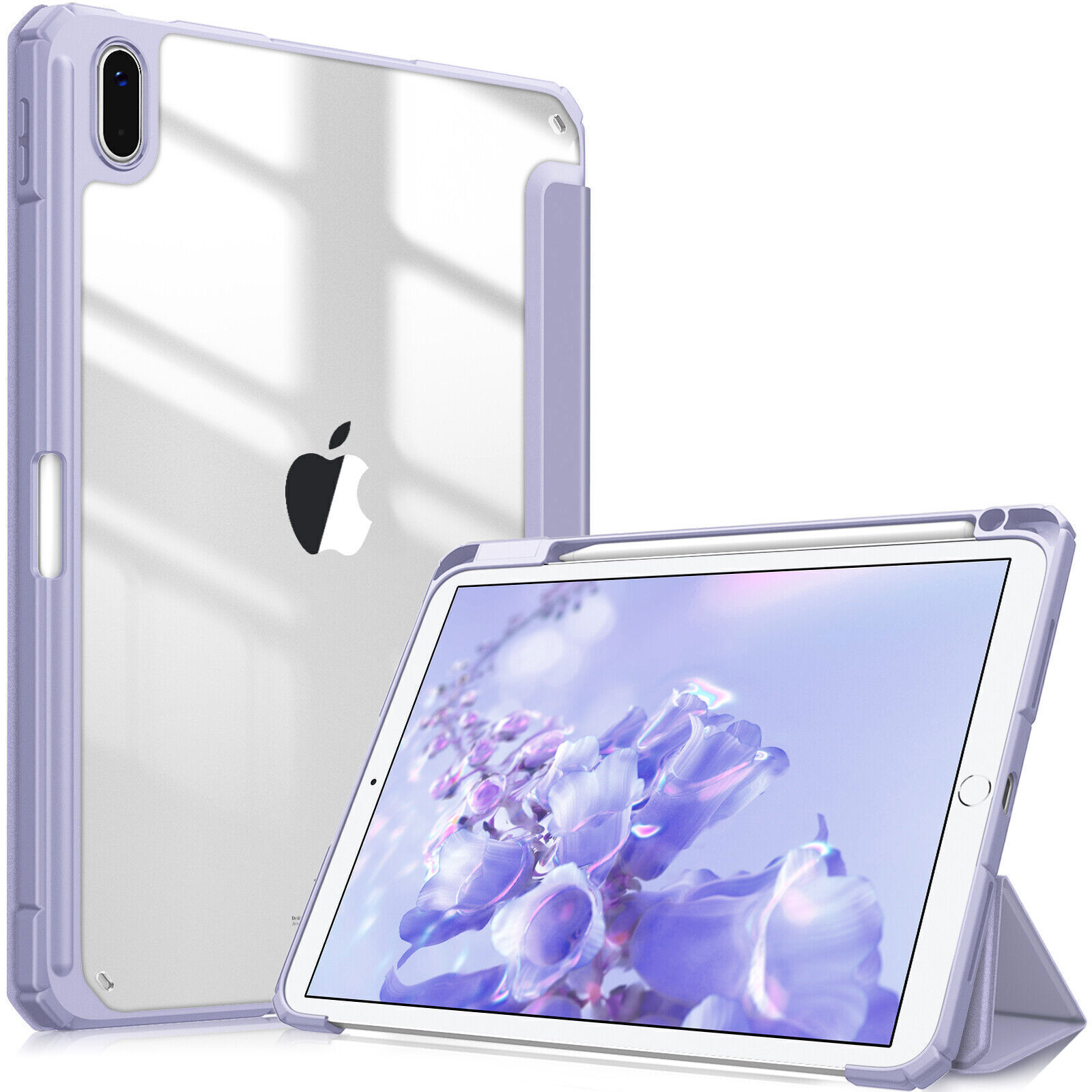 Slim Case for iPad 10th Gen (2022) Clear Back Shell Shockproof Smart Stand Cover