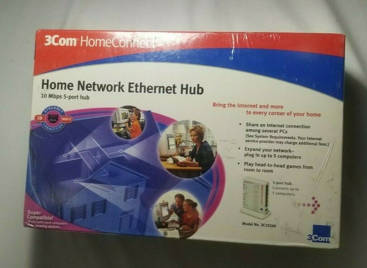 3Com HomeConnect (3C19260) 5-Ports External Hub-NEW/SEALED