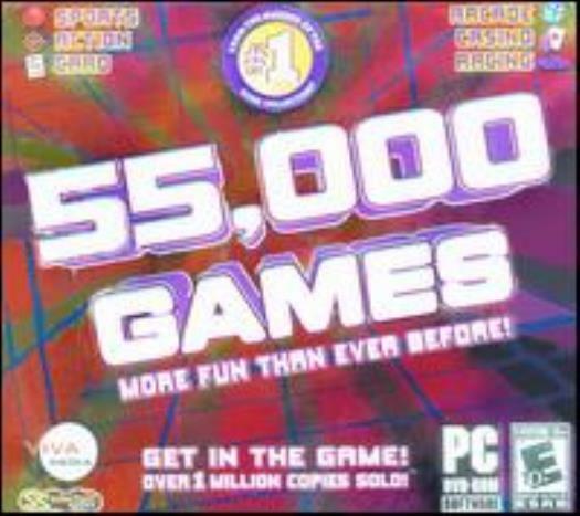 55,000 Games PC DVD gem matching, mahjongg, match 3, slot machines collection