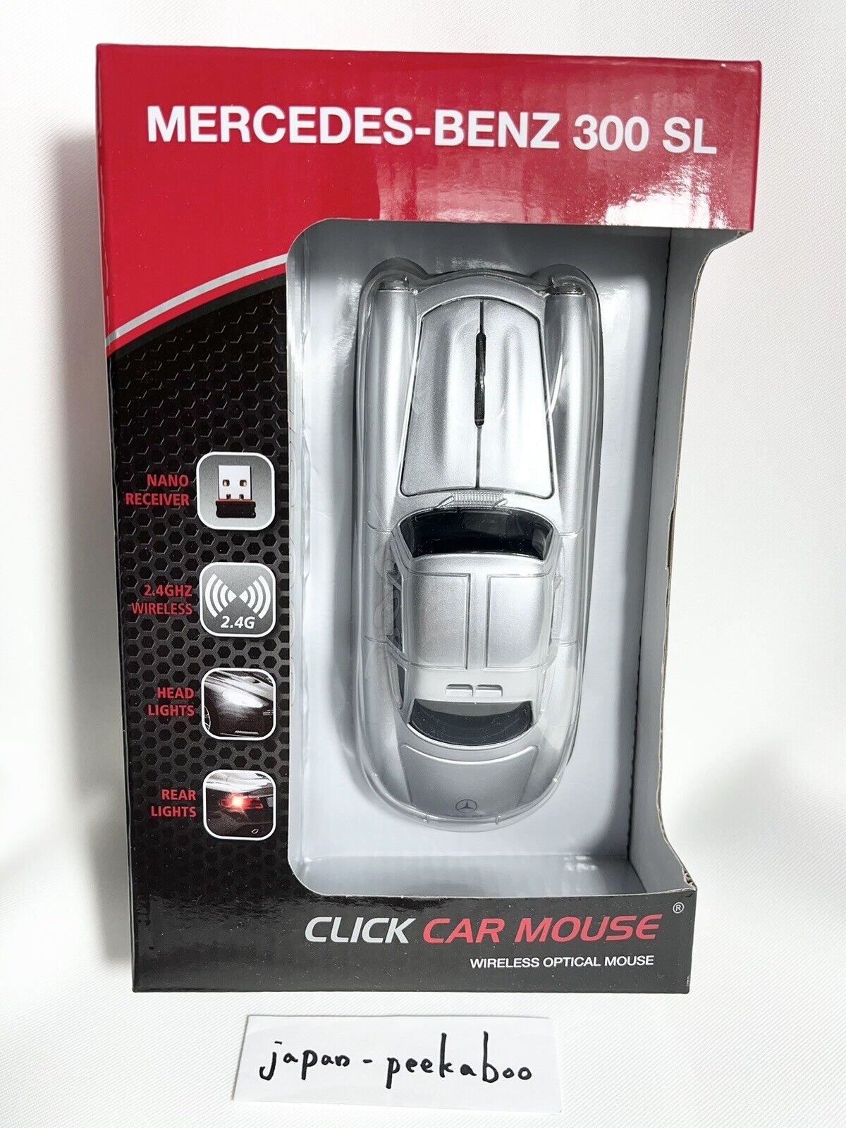 Mercedes Benz 300SL Silver Click Car Mouse / Wireless Mouse CLICK CAR PRODUCTS