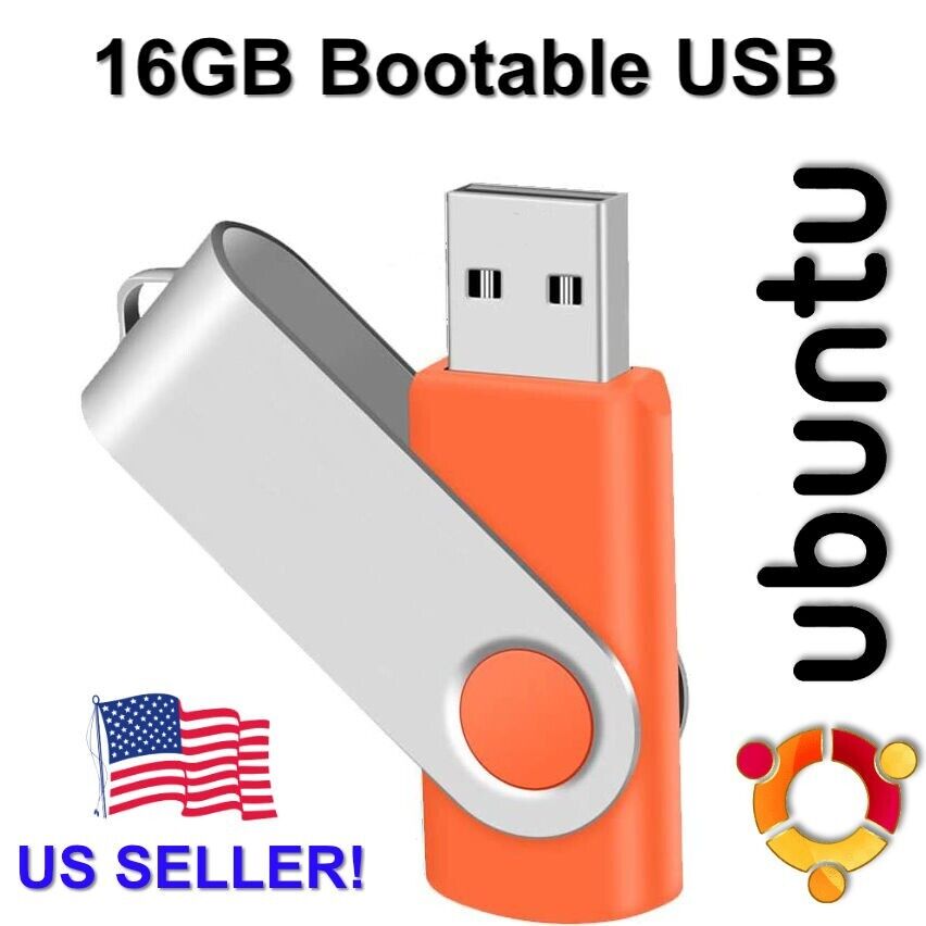 Ubuntu Linux  23.10 Live OS 16GB Bootable USB Flash Drive