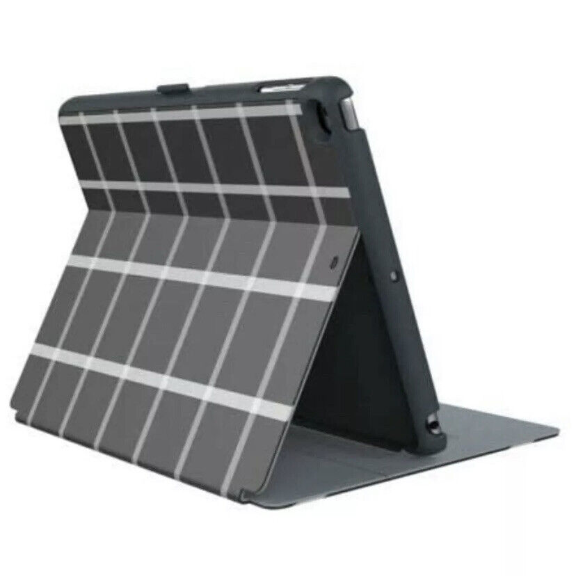 Speck Stylefolio Tablet Case All iPad Air 2 3 1 Black White Windowpane Plaid New