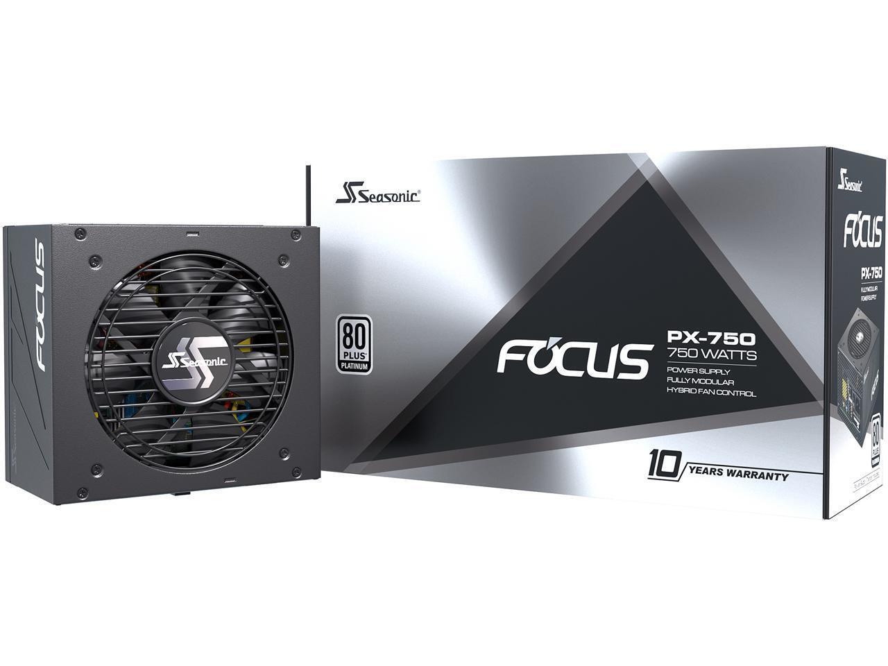 Seasonic FOCUS PX-750, 750W 80+ Platinum Full-Modular, Fan Control in Fanless,