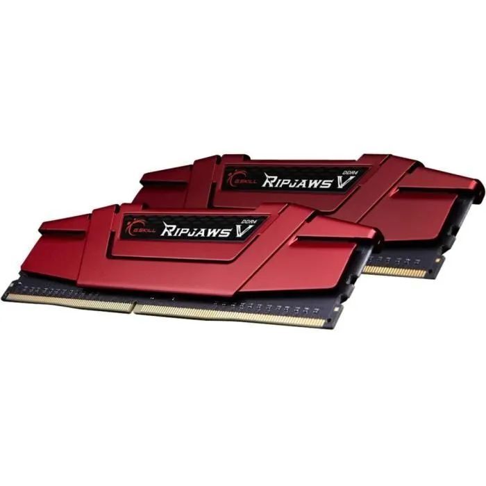 G.SKILL Ripjaws V Series DDR4 RAM 32GB 4x8GB 2666MHz Red F4-2666C16Q-32GVR