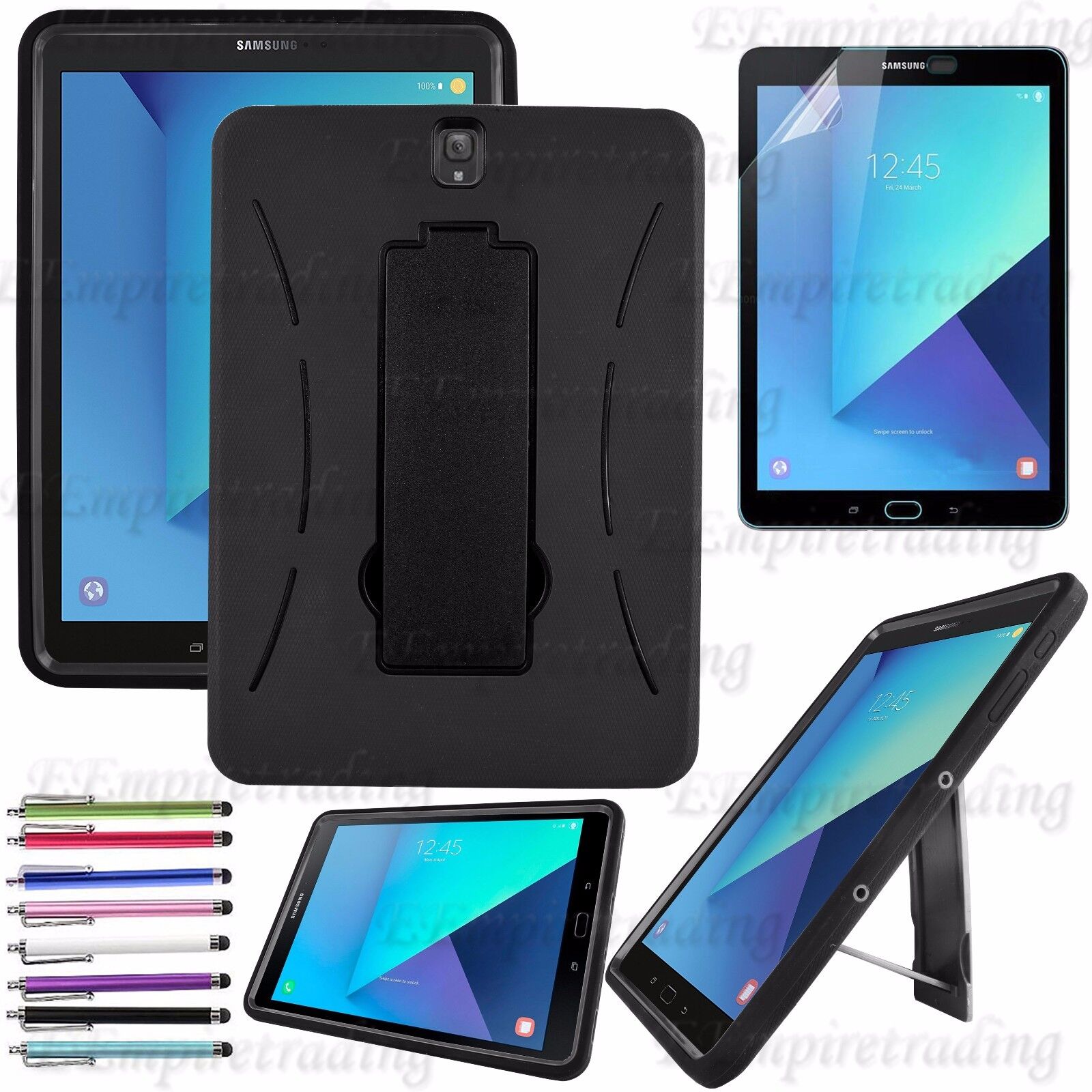 Hybrid Rugged Stand Shockproof Case Cover for Samsung Galaxy Tab A / S3 9.7 Inch