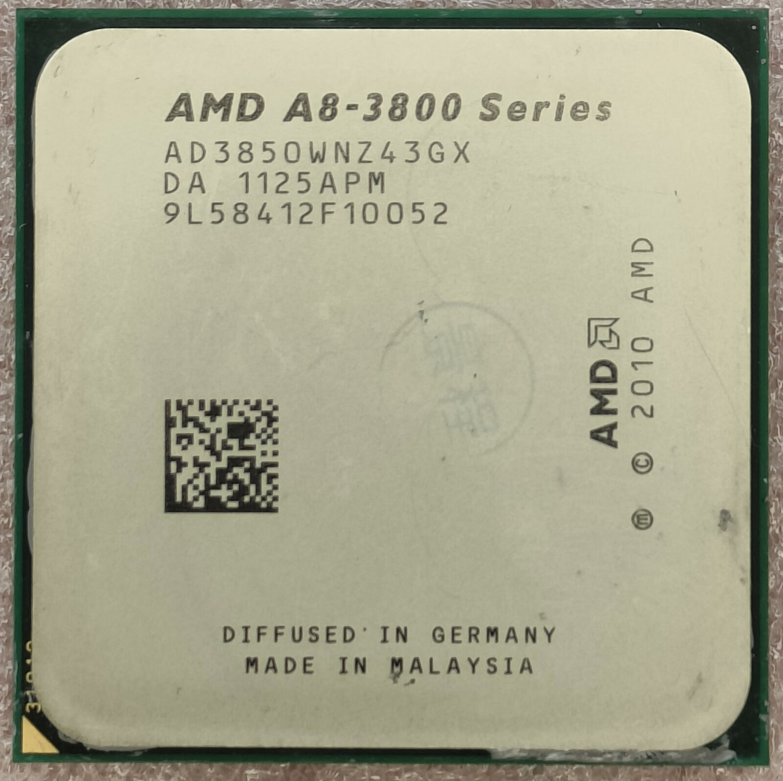 AMD A8-3850 Quad Core Processor 2.9GHz, 4 MB Cache, Socket FM1, 100Watt CPU