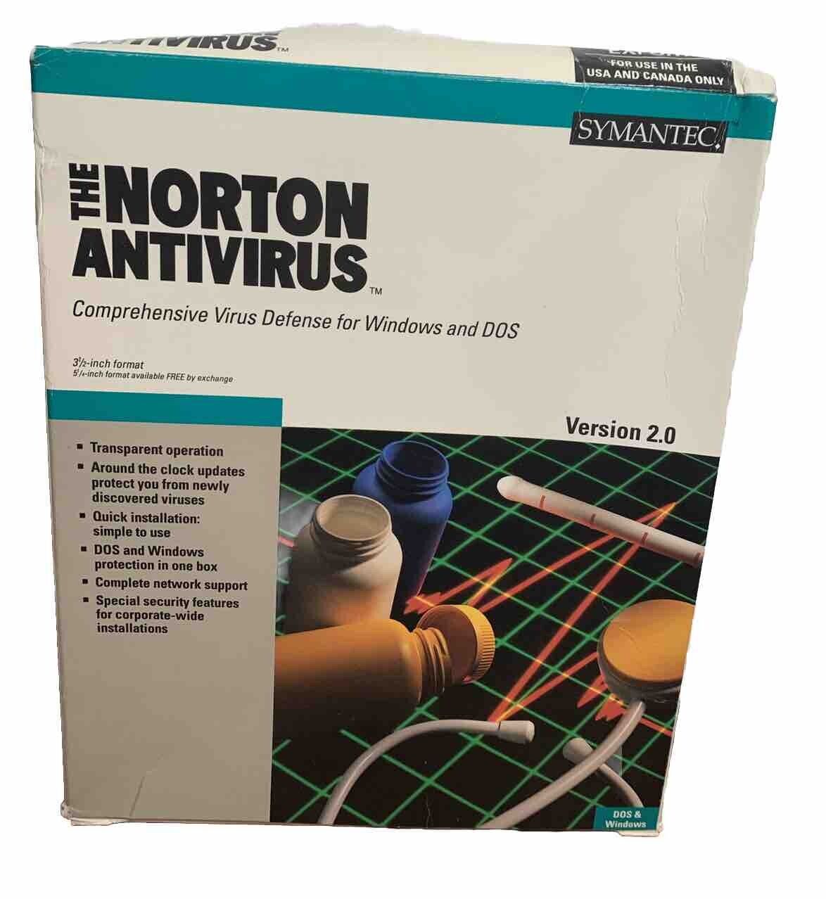 The Norton Antivirus Version 2.0 VINTAGE - RARE ITEM - COLLECTOR’s