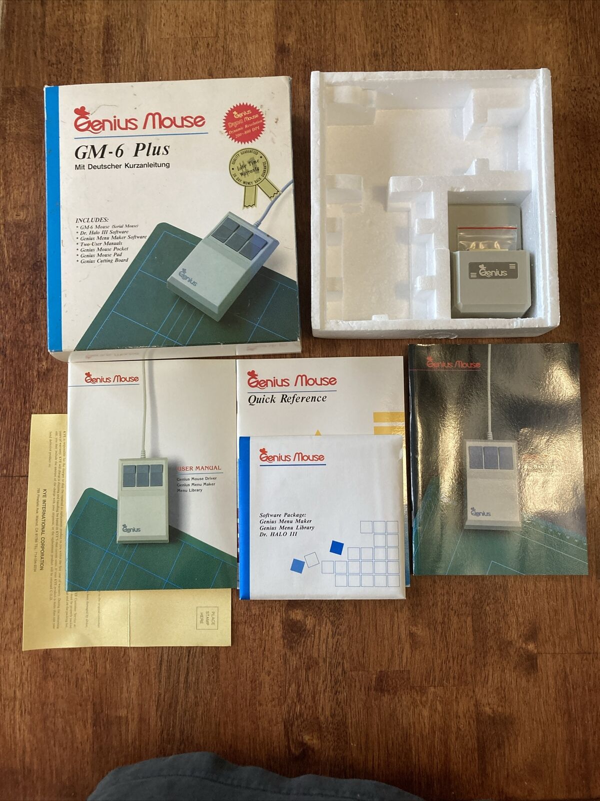 Genius mouse GM-6 Plus Box Manual Software No mouse