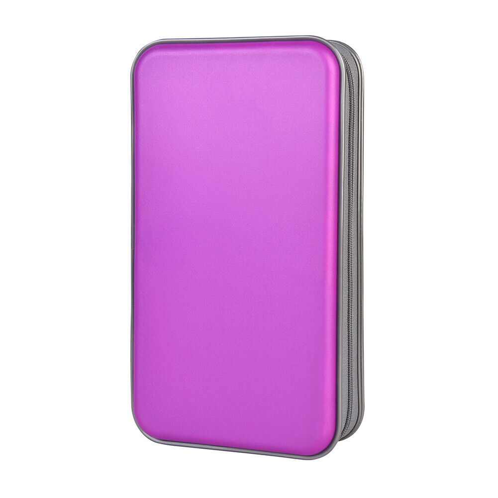 96 Disc CD/DVD Case Holder Storage Wallet Portable Organizer Zipper Bag Purple