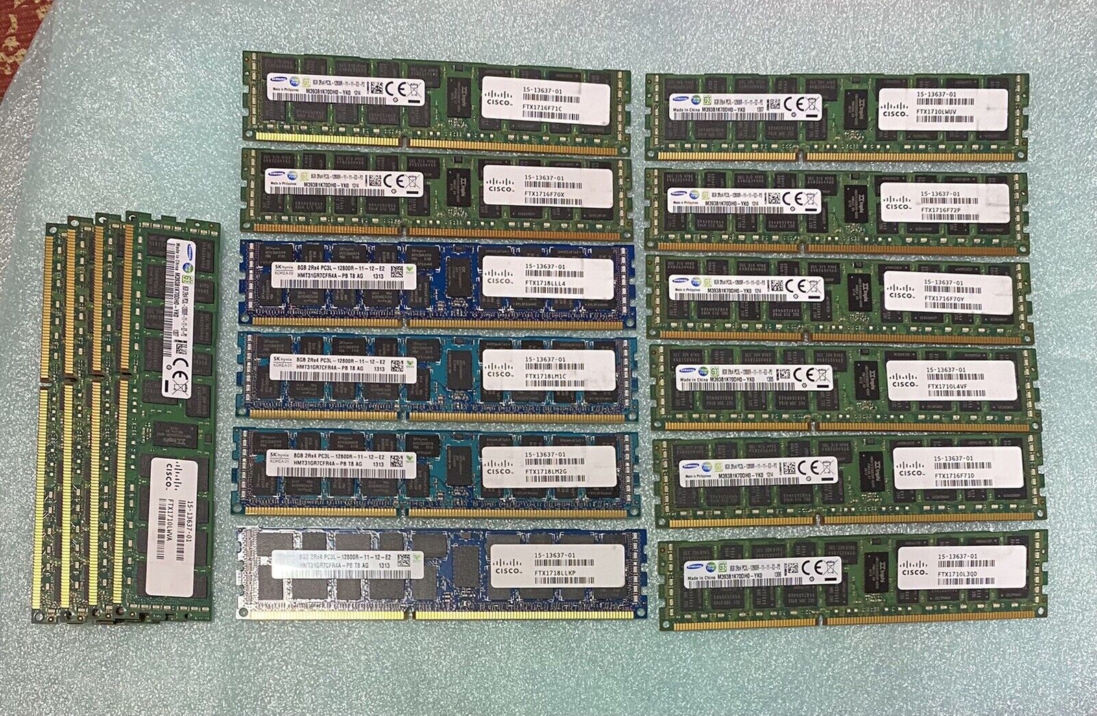 Samsung & SK Hynix 128GB Kit (16x8GB) 2Rx4 PC3L-12800R DDR3-1600 Server RAM