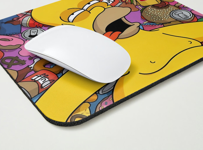 The Simpsons Mouse Pad | Home Office Mouse pad | Homer Humor Mousepad | Cartoon