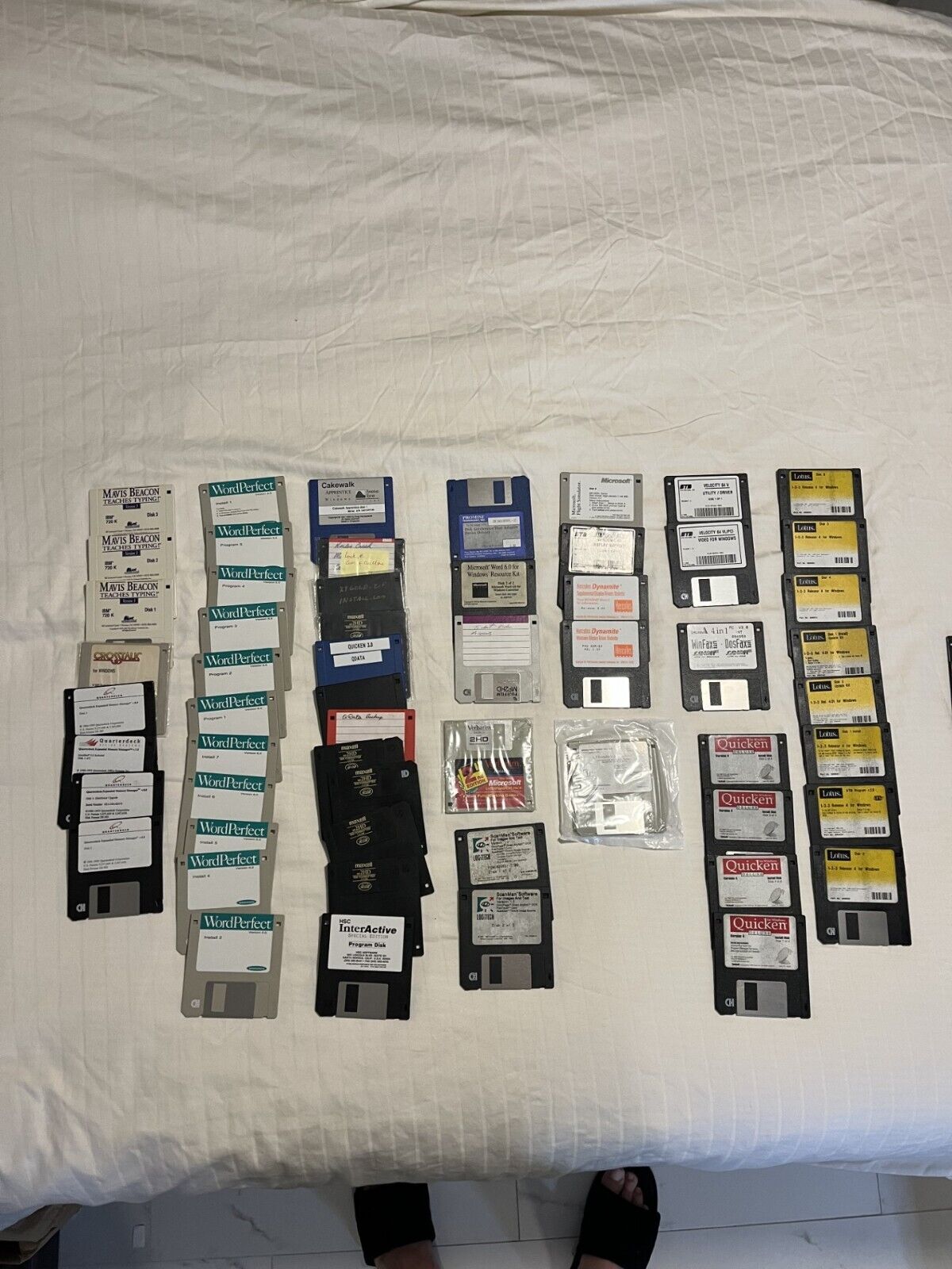 over 60 Vintage Lot Of Floppy Discs, some brand new, all as is