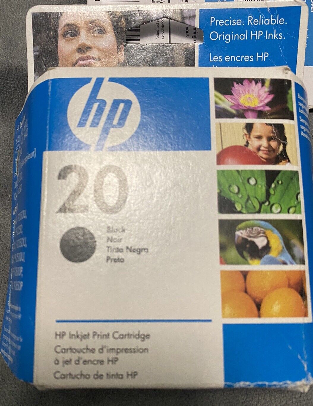 Genuine HP 20 Black Ink Cartridge Sealed Box New Old Stock Exp 09