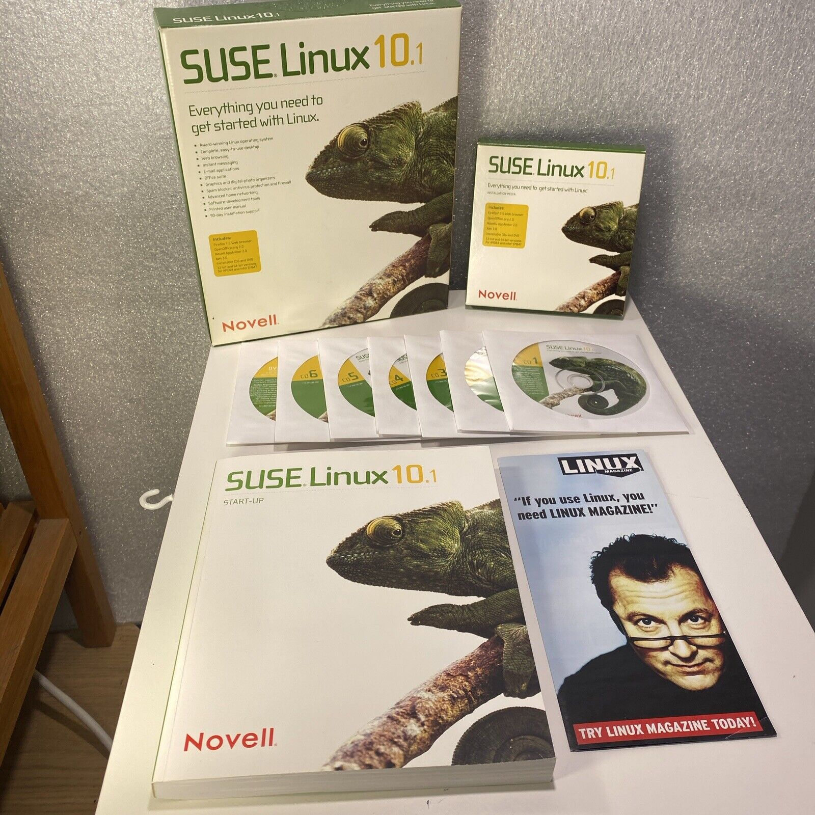 Novell Suse Linux 10.1 w/ Discs and Manual