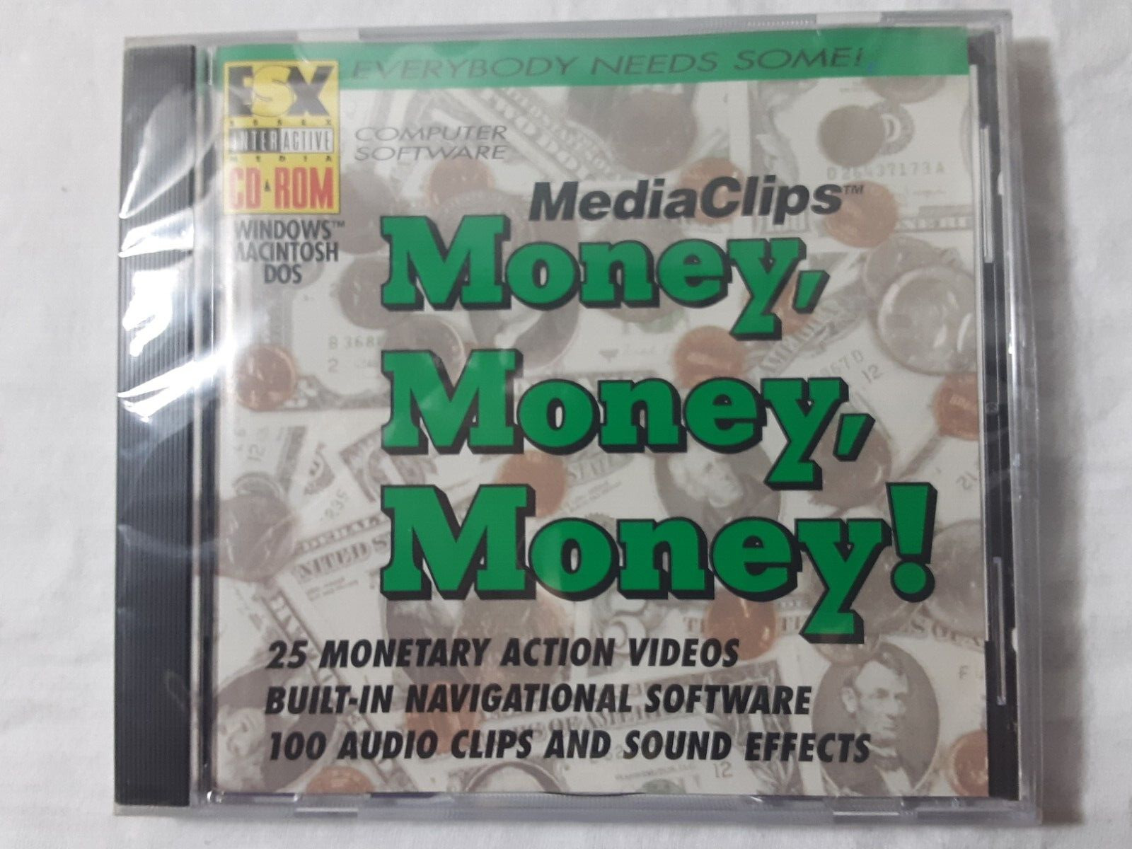 retro 1995 CD-Rom - Money Money Money royalty free images audio video age 9 up
