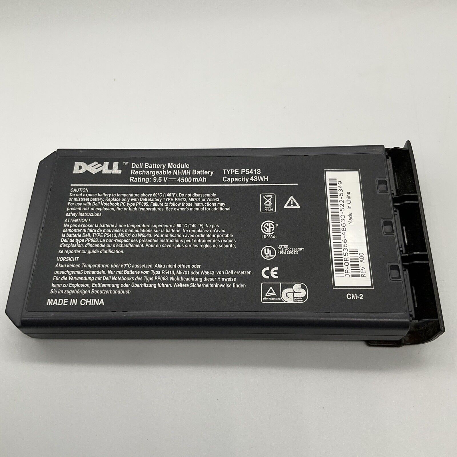 Dell Inspiron Battery 1000 1200 2200 P5413 Untested