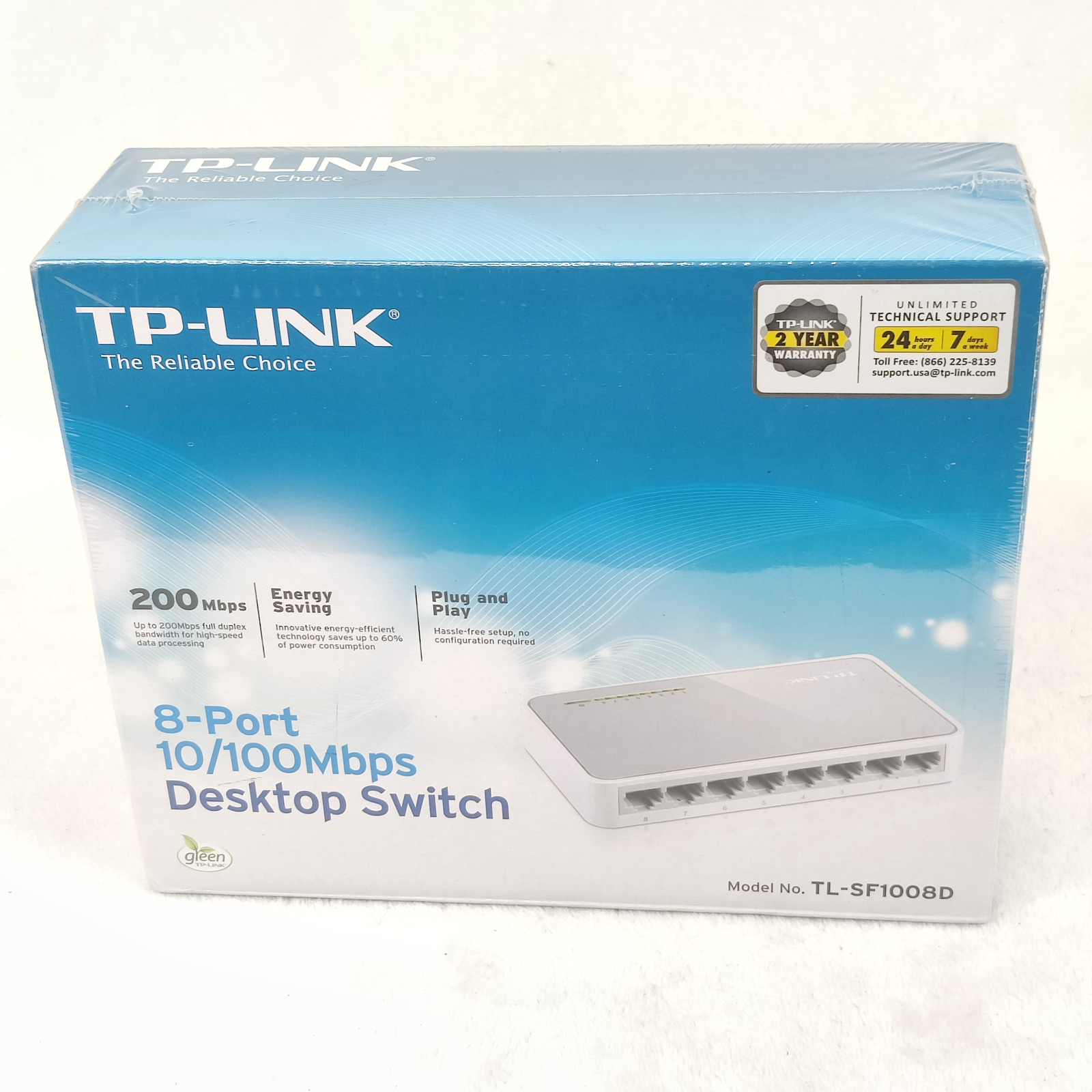 tp-link tl-sf1008d 10/100mbps 8-port desktop switch ethernet network rj45 port s
