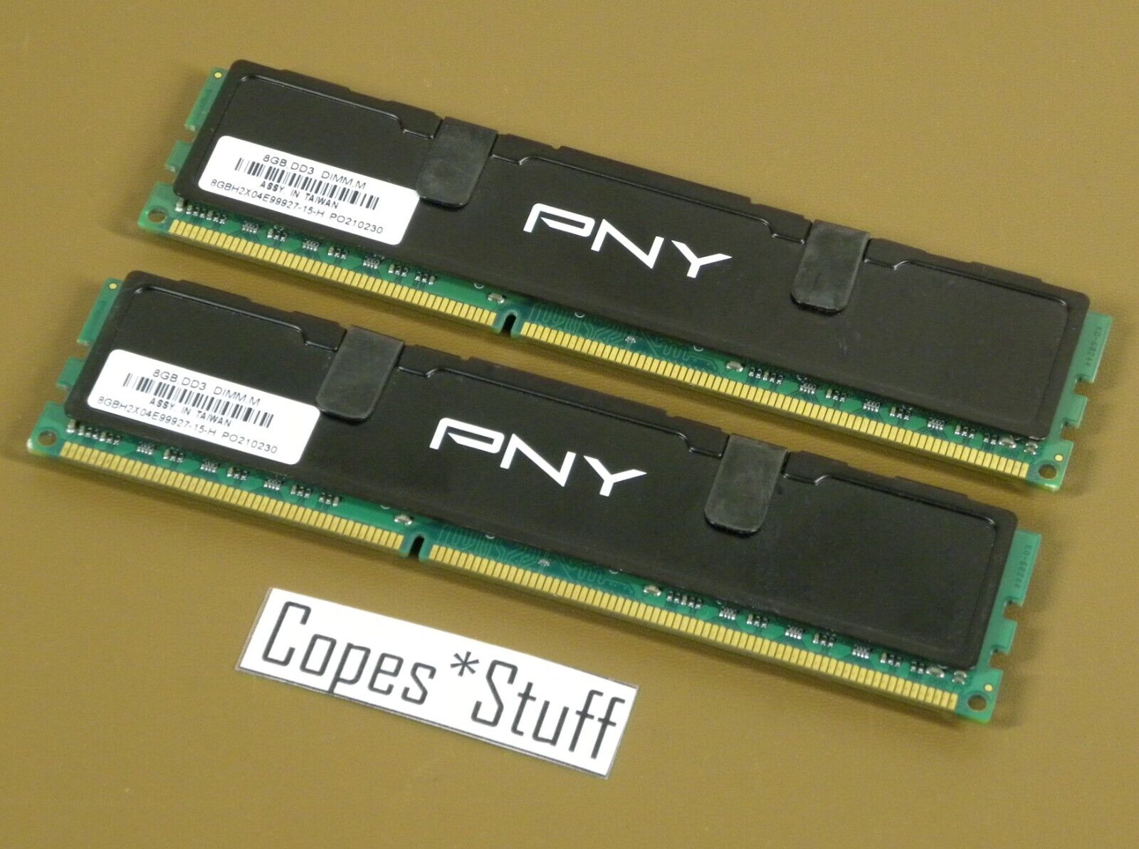 PNY XLR8 8GBH2X04E99927-15-H DDR3 PC3-12800u LOT (2) x 8GB = 16GB RAM