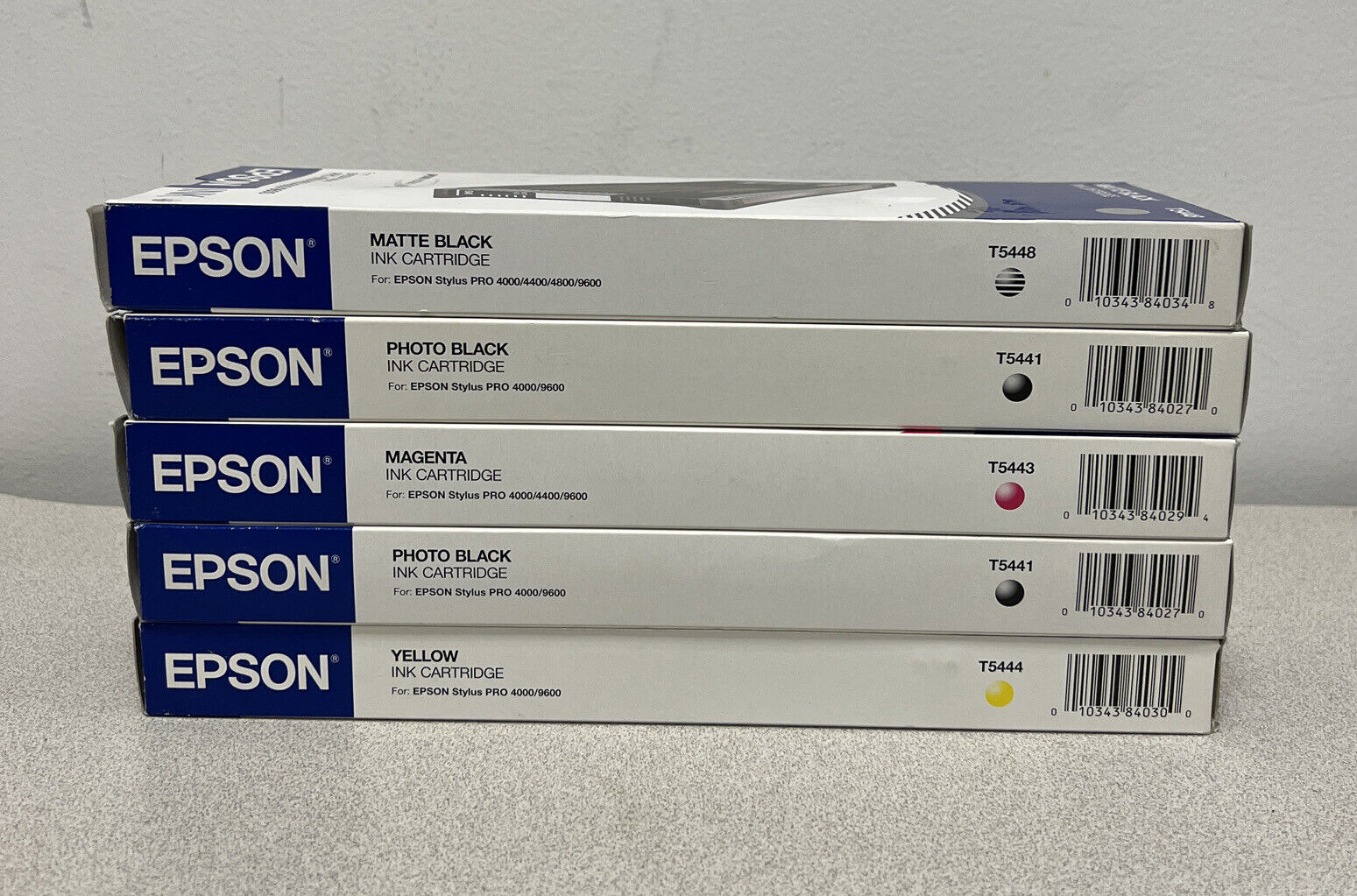 Lot Of 6 EPSON Stylus Pro 4000/9600 INK Exp Date 2006-2008