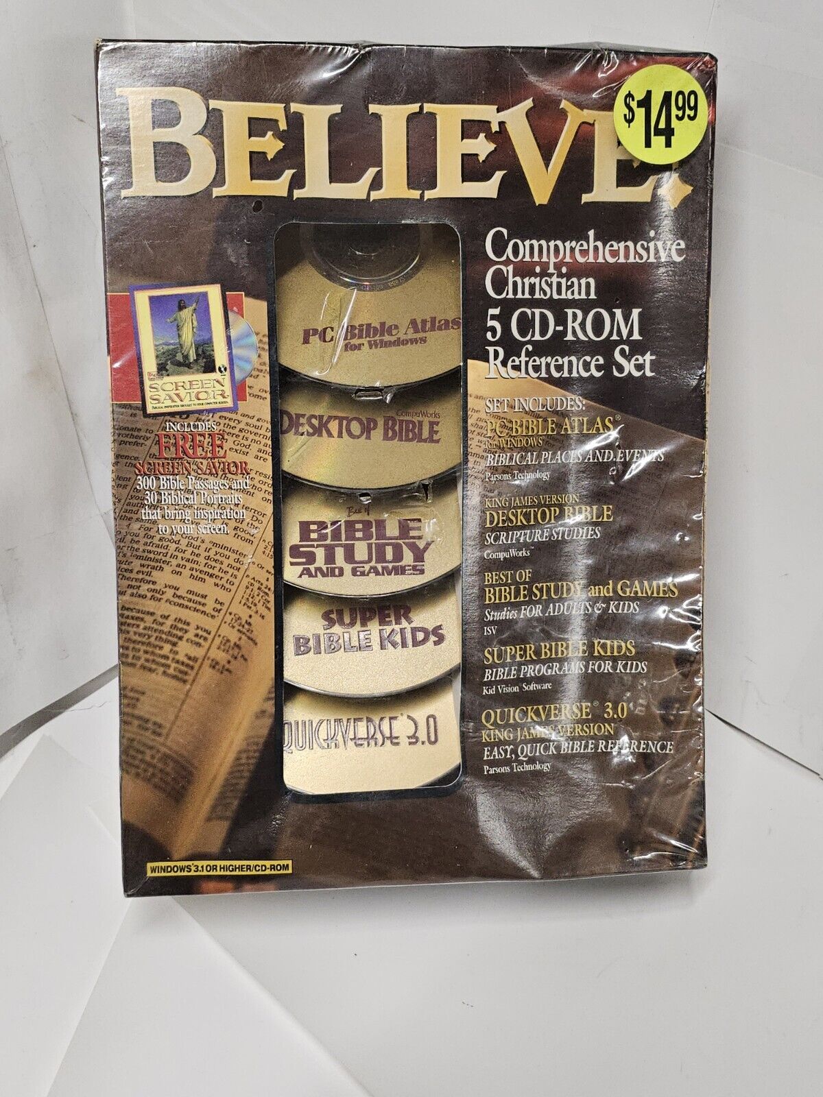 Believe Comprehensive Christian 5 CD-ROM Reference Set King James Version 1995