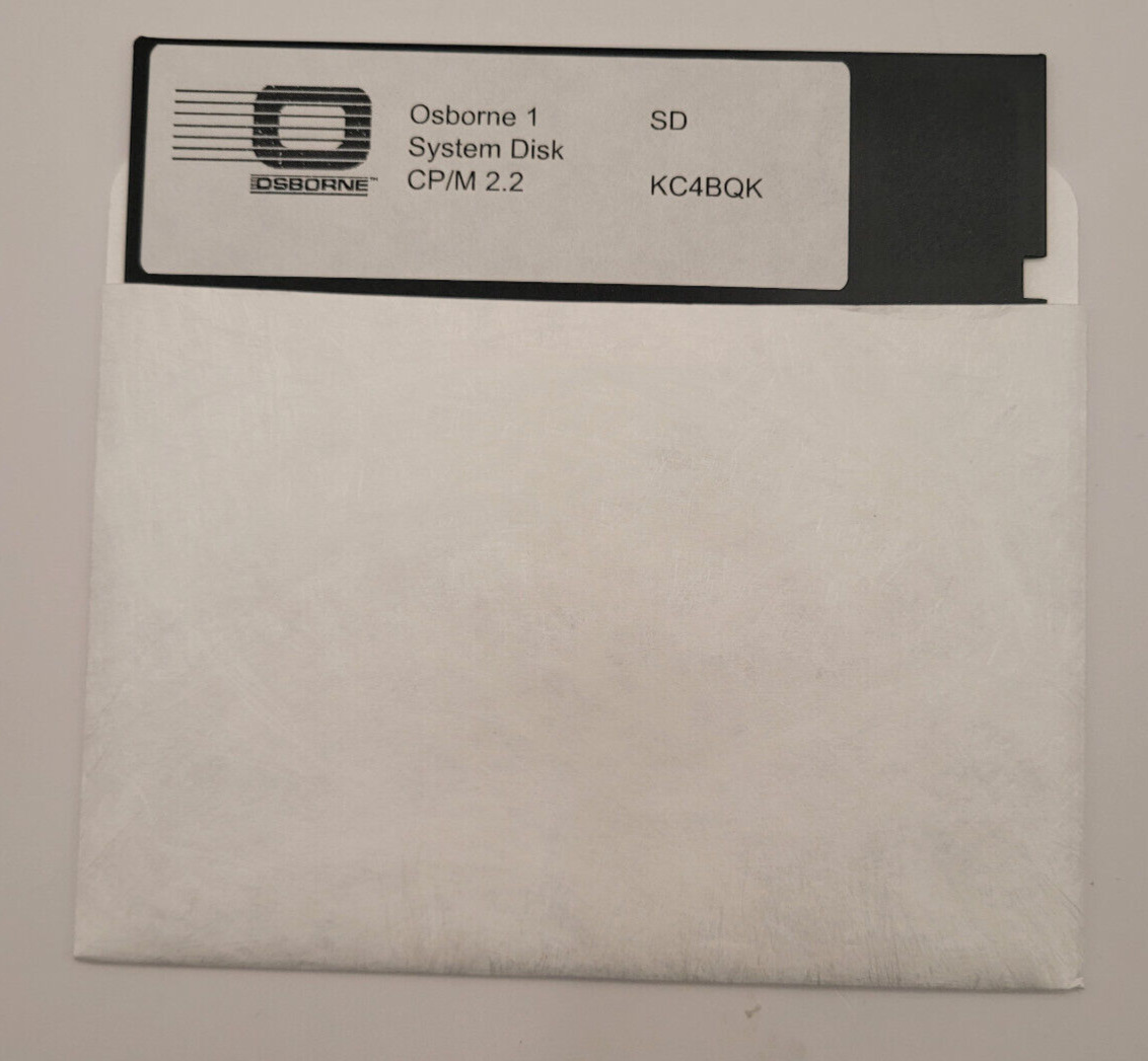 Osborne 1 / 1A Single Density System Disk CP/M 2.2 Boot Disk New Disk
