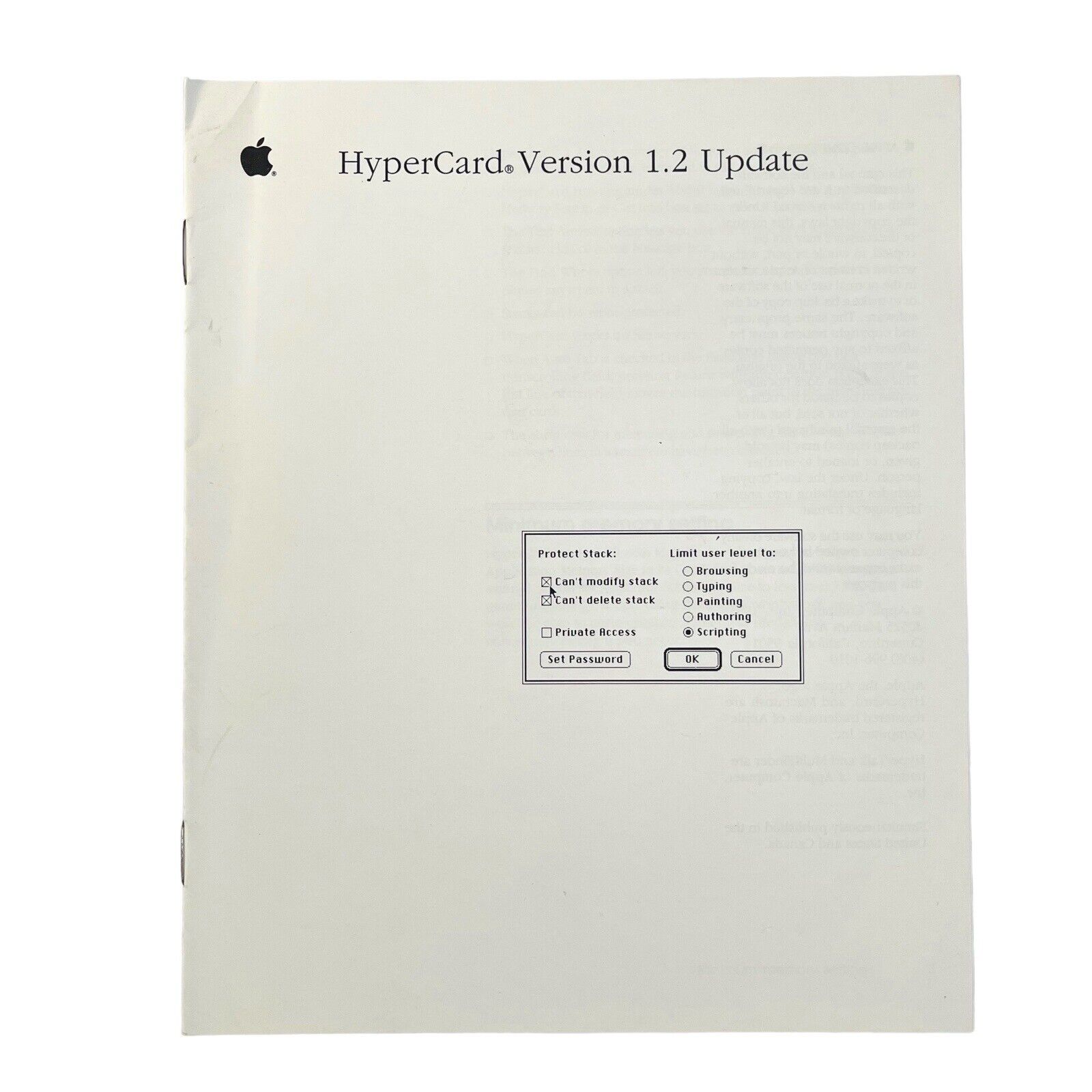 Apple Macintosh HyperCard User\'s Guide Manual VTG 1988 #4