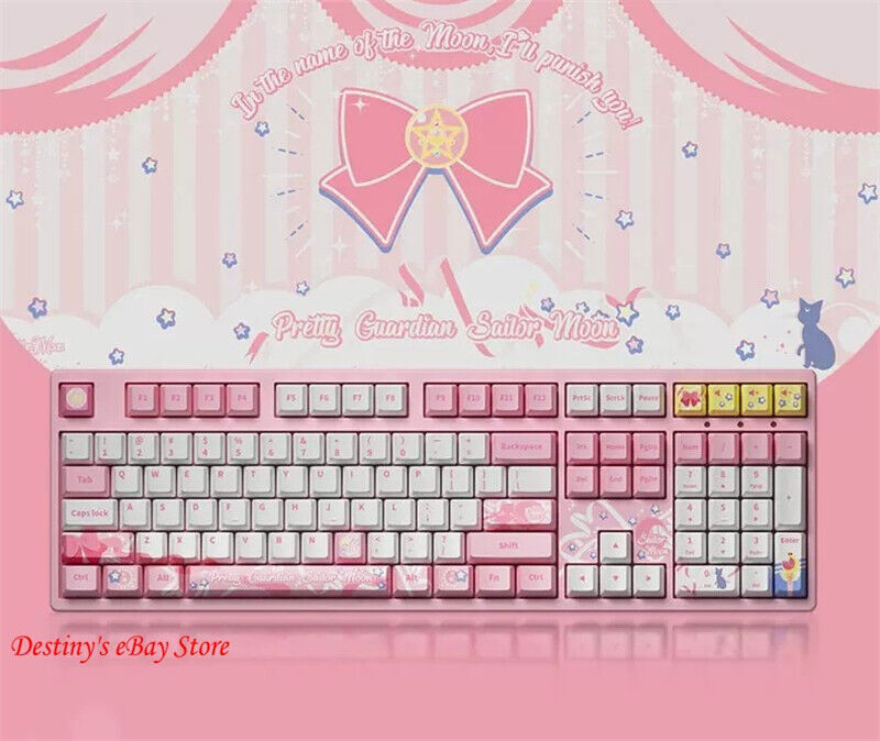 Akko SAILOR MOON RGB Type-C CS Sakura Crystal Axis Mechanical Keyboard Limited