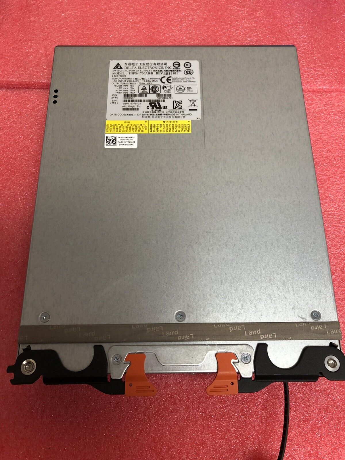 Dell PowerVault MD3260 MD3660 MD3060E 1755W Power Supply 0D7RNC TDPS-1760AB B