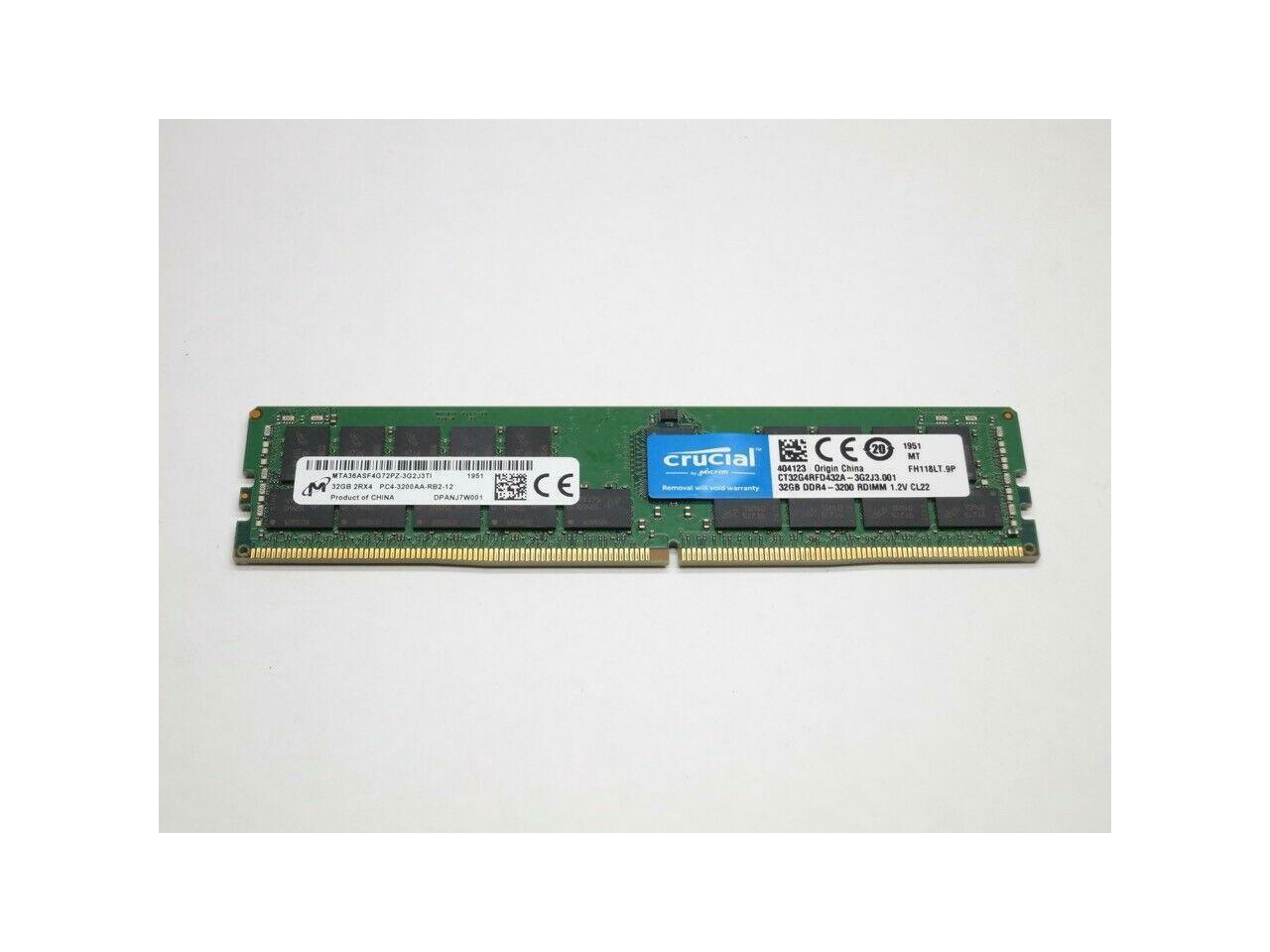 Crucial 32GB DDR4 3200MHz PC4-25600 Server Memory for ASRock Rack EPYCD8-2T LOT