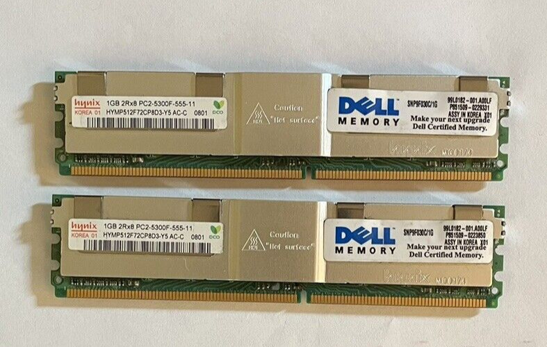 Hynix 2X 1 GB DIMM DDR2 Memory (HYMP512F72CP8D3-Y5)
