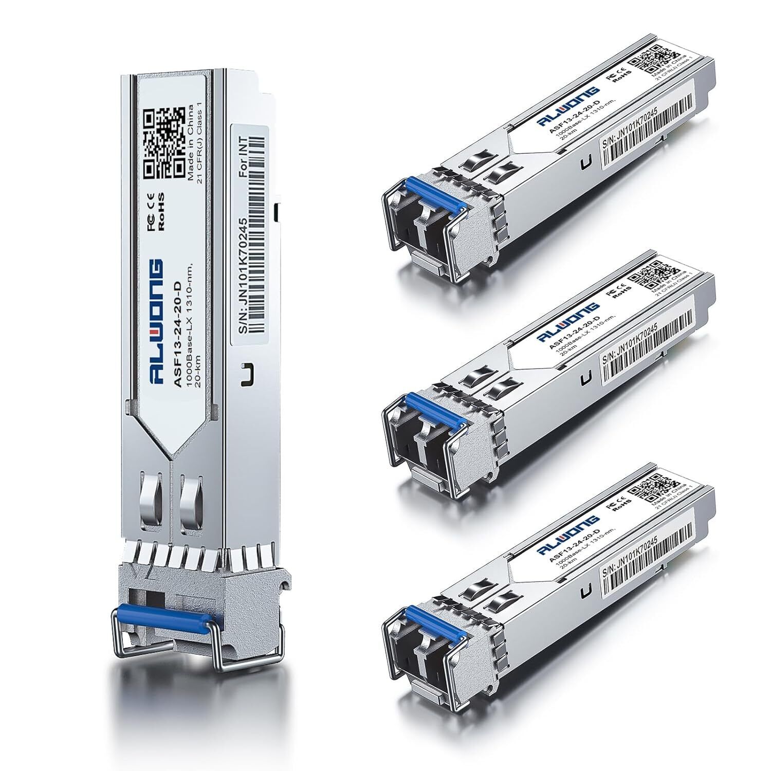 4 Pieces For Cisco GLC-LH-SMD Transceiver 1000Base-LX SFP SMF 1310nm 10km