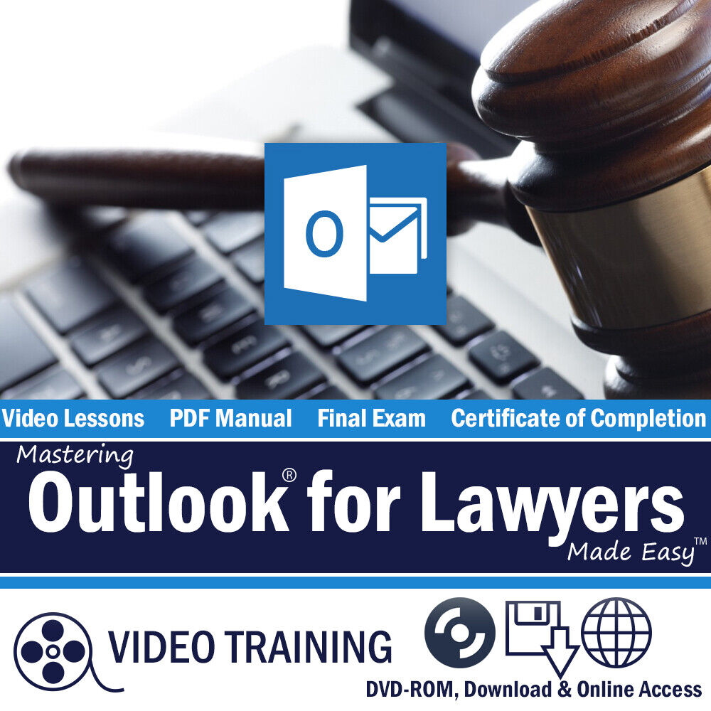 Learn Microsoft OUTLOOK FOR LAWYERS 2019 & 365 Training Tutorial DVD-ROM Course