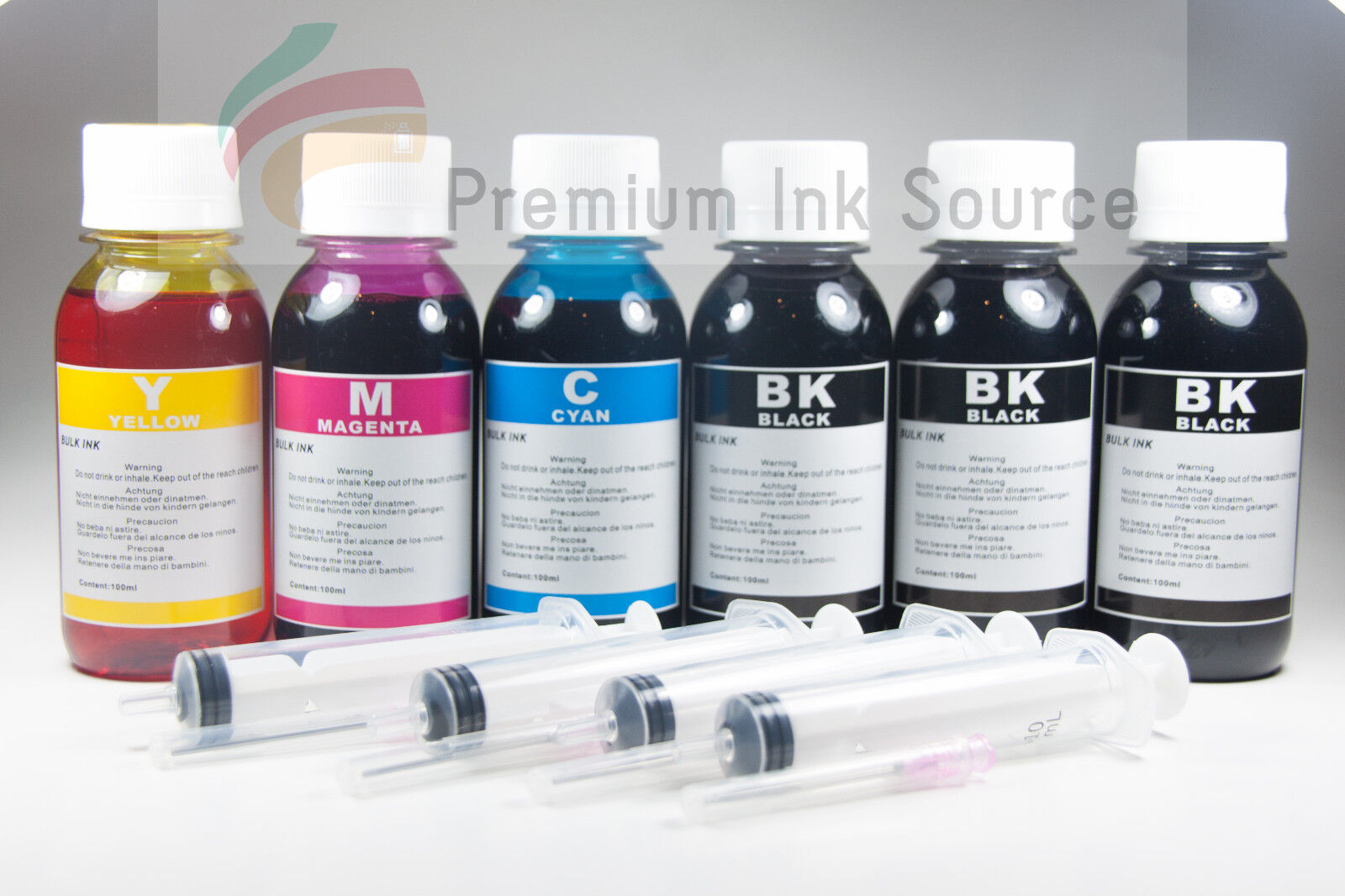 4-Color Bulk Ink Refill Kit for Brother Inkjet Printer Cartridges 600 ml Total