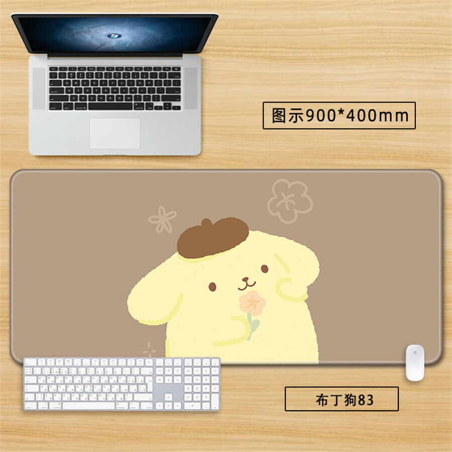 Cute Pom Pom Purin Non-Slip Large Mouse Pad Table Mat Cartoon Washable Mouse Mat