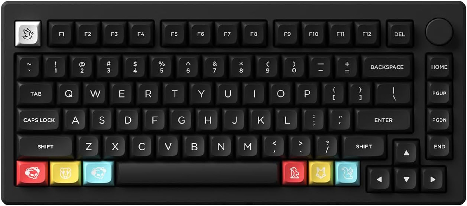 Keycaps Set, WOB Building Blocks with MDA Profile Double-Shot Keycap, 282 Keys w