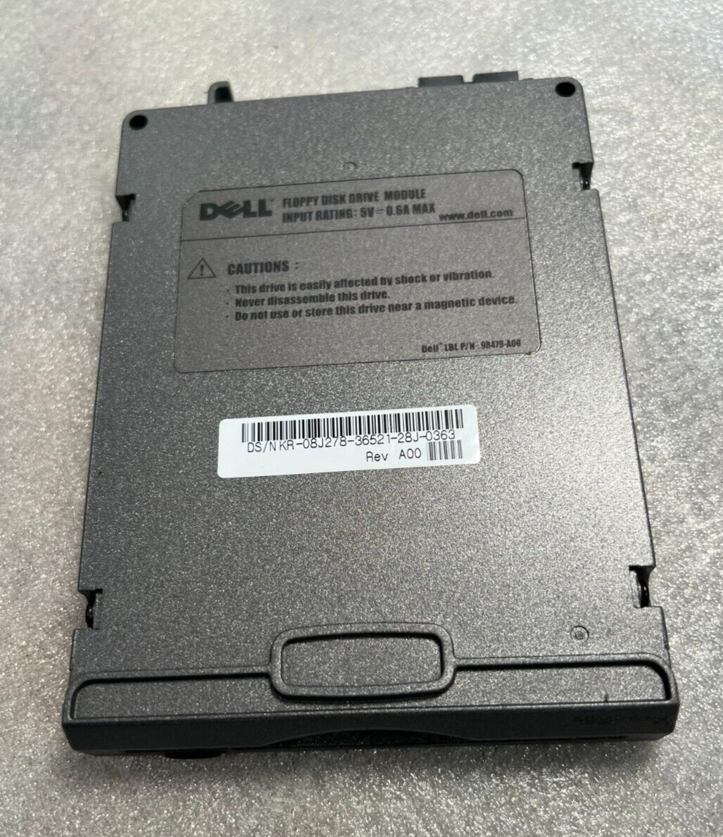 NEW OLD STOCK DELL 08J278, 8J278, 9R470-A00 DELL 1.44 FLOPPY DRIVE ASSEMBLY
