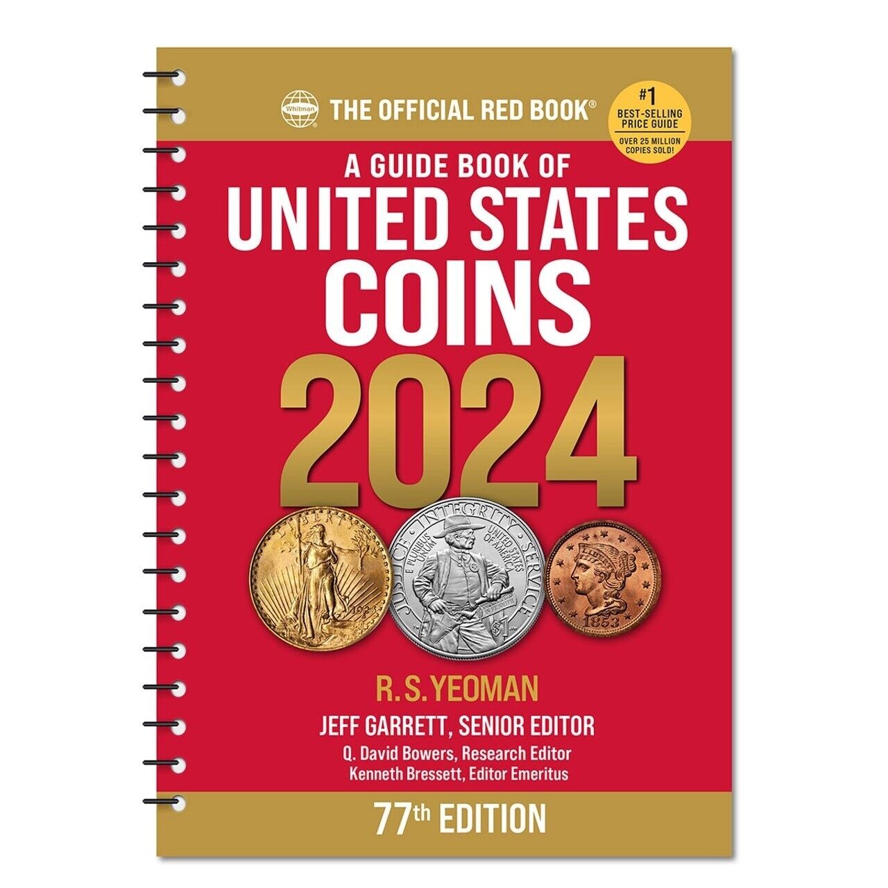 New 2024 Official Red Book Guide Of US Coins Price List Catalog Spiral Whitman